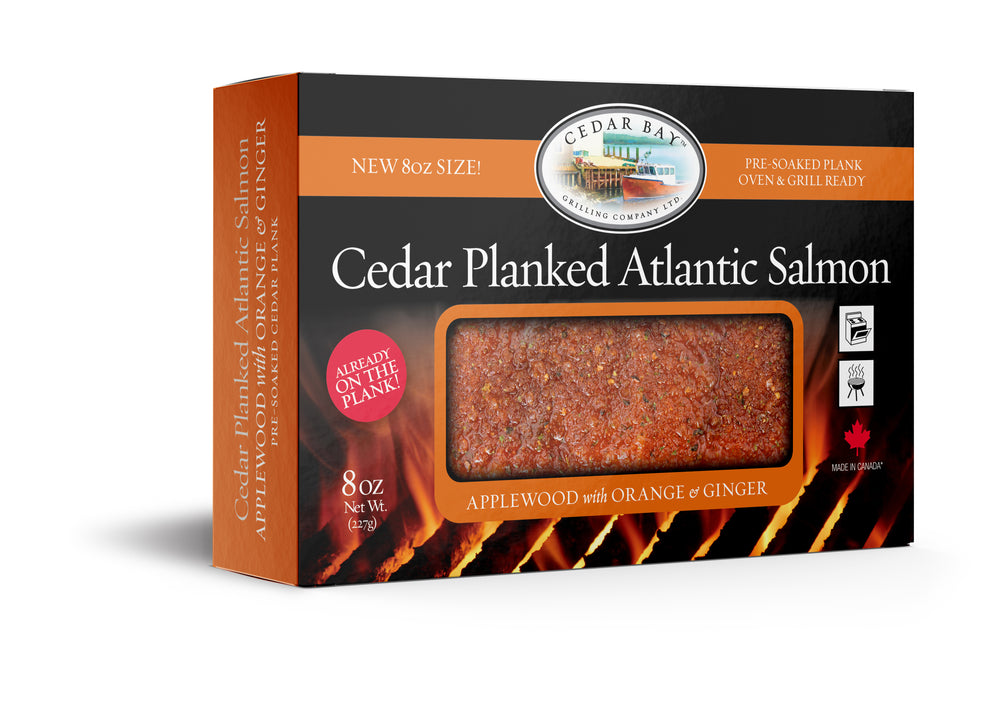 8 oz Cedar Planked Salmon - Applewood with Orange & Ginger