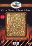 9.7 oz Cedar Planked Atlantic Salmon - Maple & Smoked Pepper