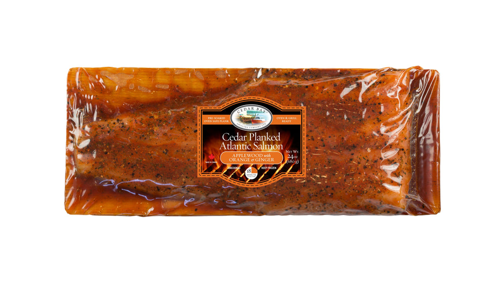 24 oz Cedar Planked Atlantic Salmon - Applewood with Orange & Ginger